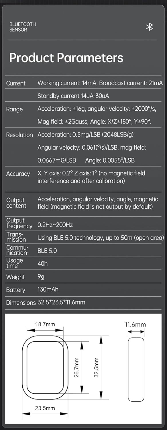Bluetooth 5.0 IMU Sensor with Kalman Filter for Enhanced Measurement Accuracy