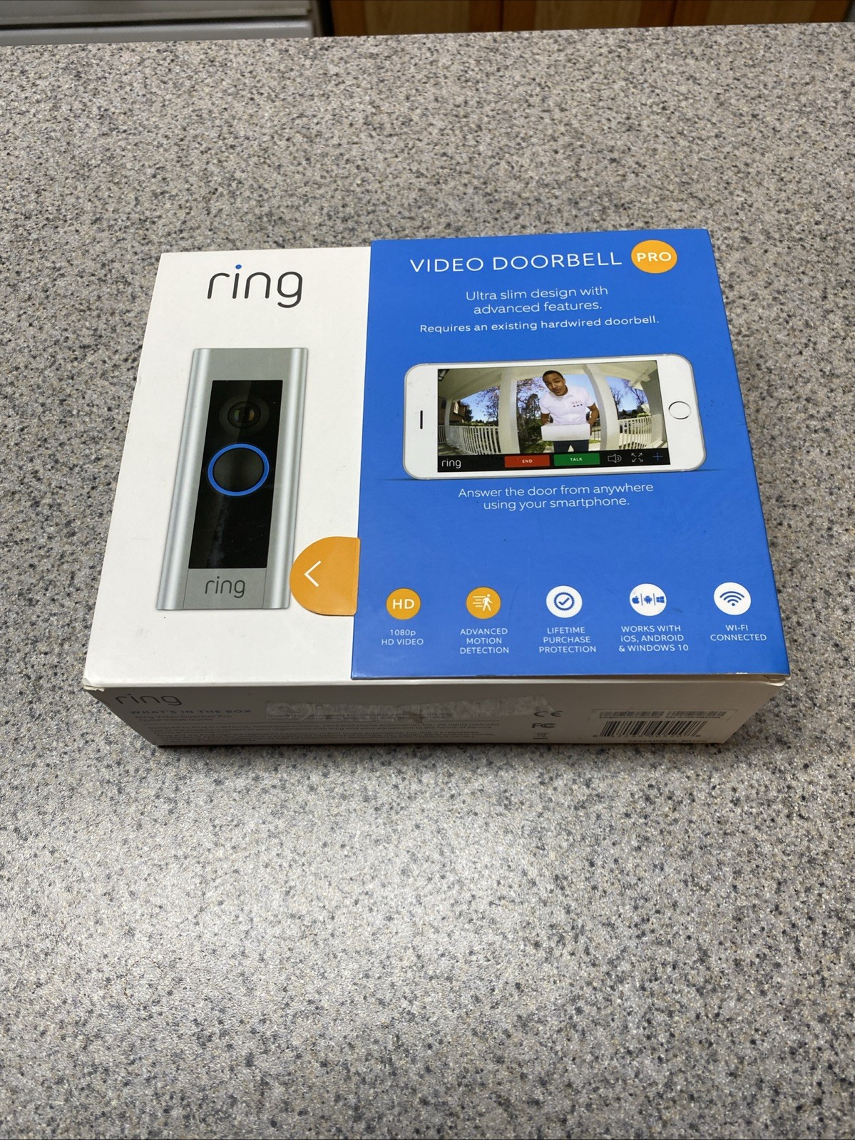 New Ring Wired Doorbell Pro (Video Doorbell Plus) Video Camera 1080p HD Wifi Cam