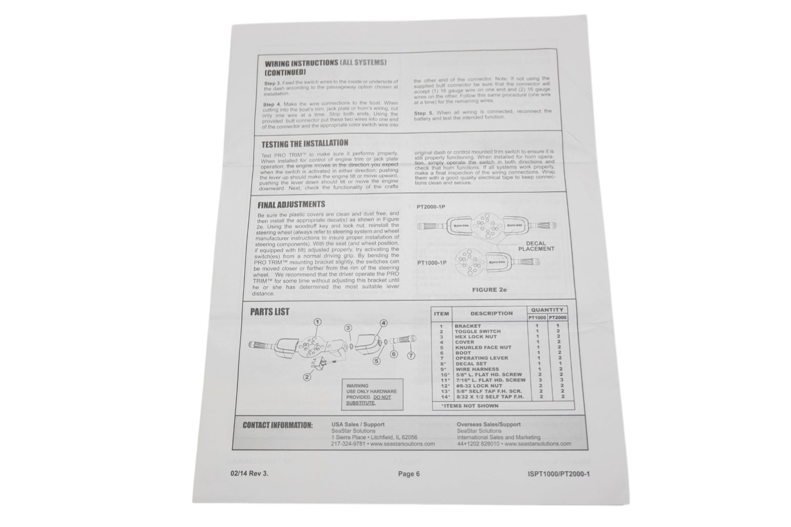 Pro-Trim Single/Dual Bezel Switch Assembly I