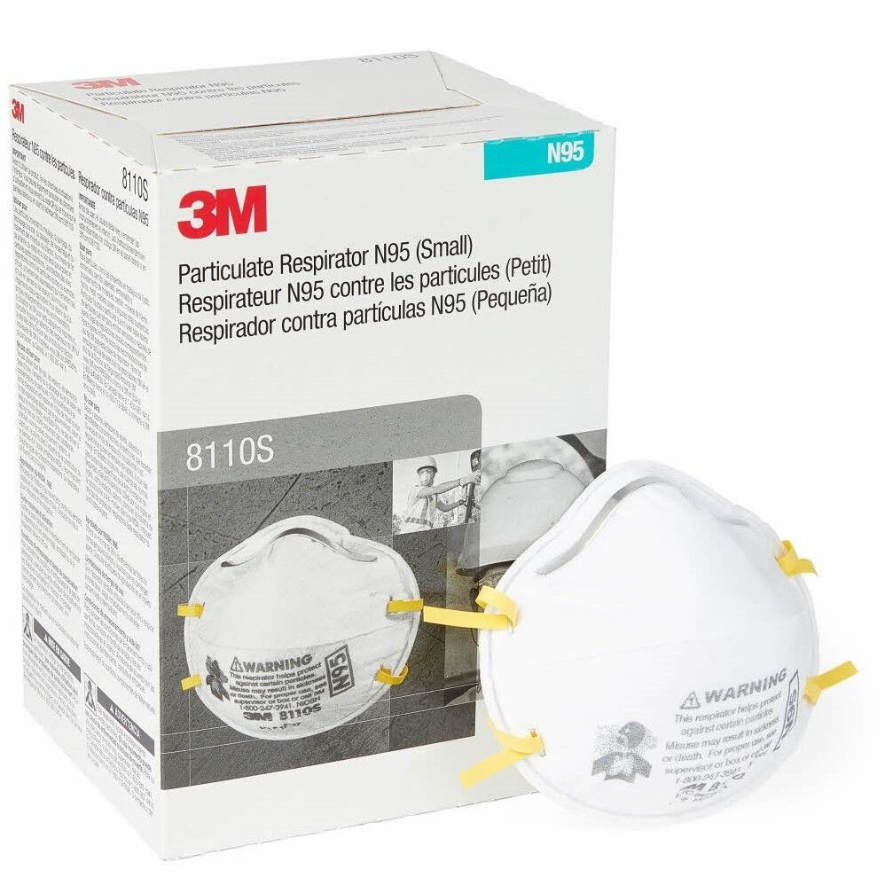 SALE! 3M 8110S SMALL N95 Dust Particulate Respirator Protection Face Masks 20/BX