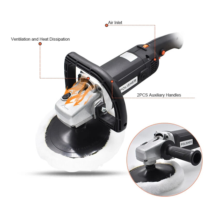 1400W Electric Car Polisher Kit Buffer Sander Variable Speed Polishing Machine