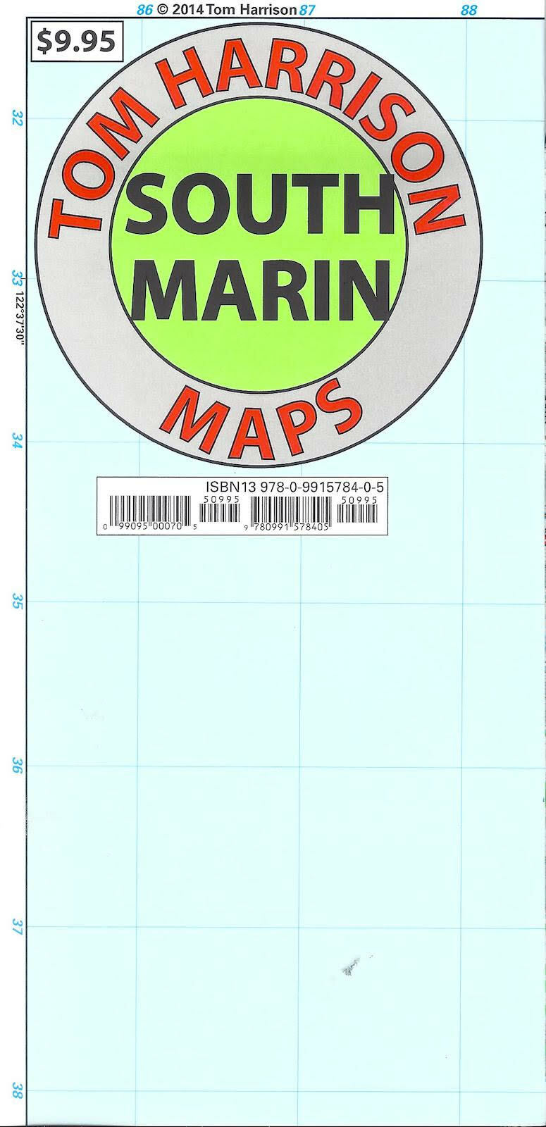 South Marin Trail Map, California, by Tom Harrison