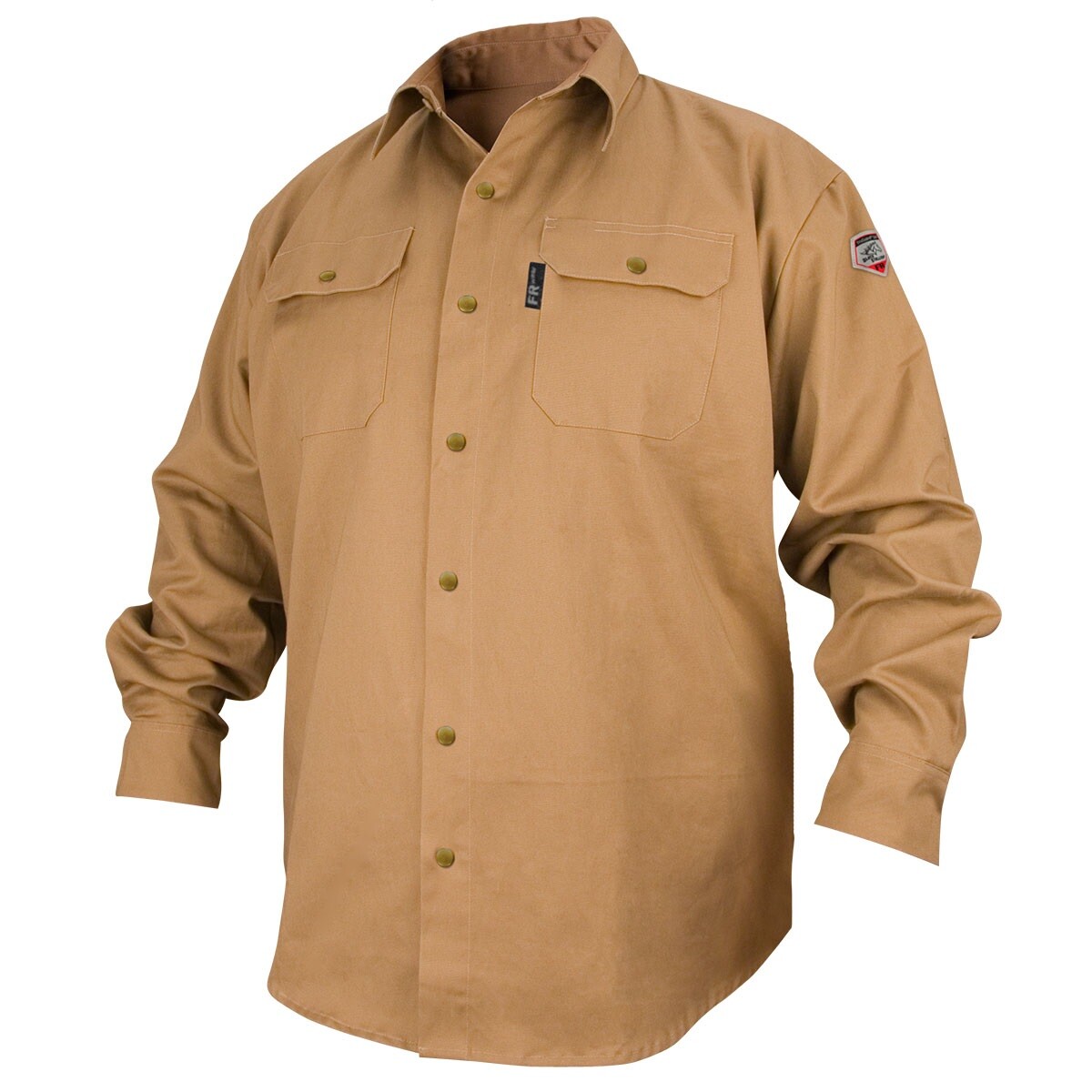 Revco Black Stallion Khaki 7oz FR Welding Shirt (Medium) (FS7-KHK)