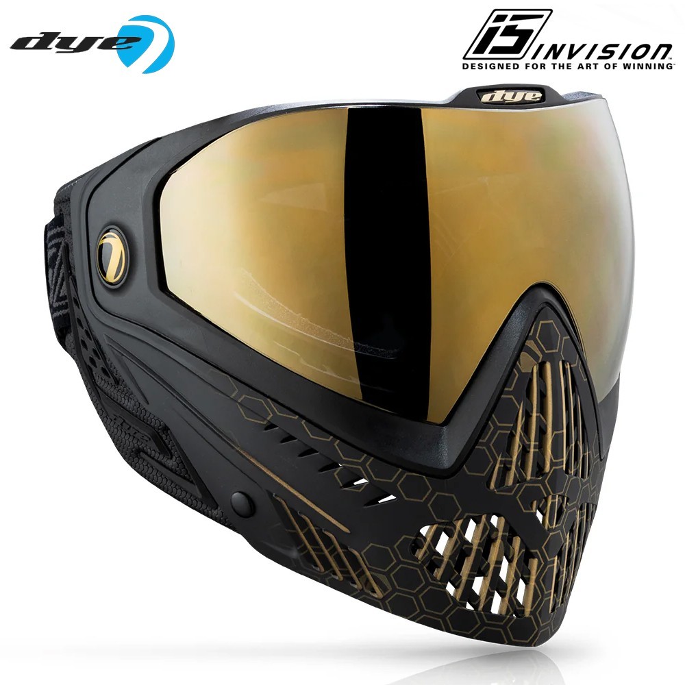 Dye Paintball I5 Protective Gear Goggle System Mask Hypercam Black/Gold
