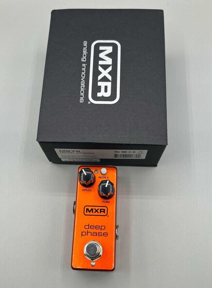 MXR Dunlop M-279 Deep Phase Analog Phaser Mini Compact Guitar Effect Pedal + Box