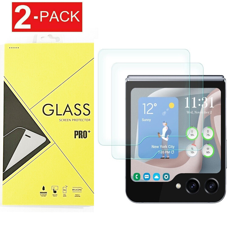 2x Tempered Glass Screen Protector for Samsung Galaxy Z Flip 6/Flip 7 FE 5G