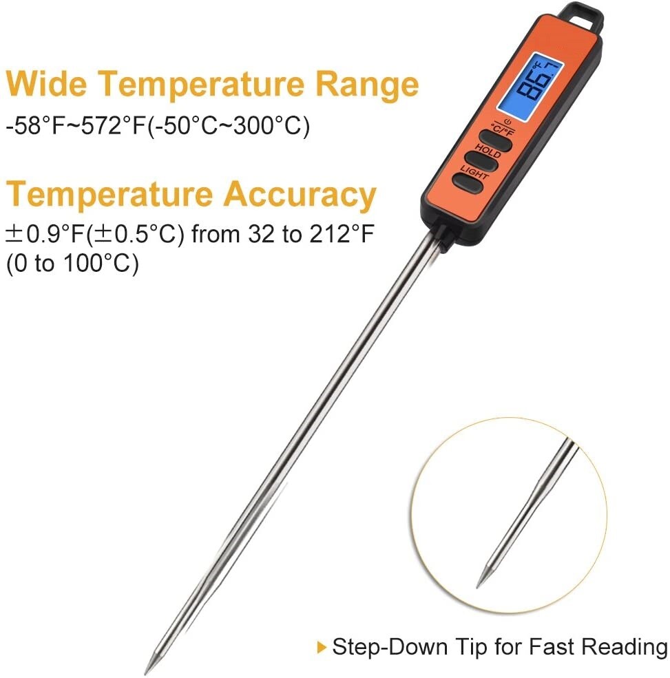 TP01A Digital Meat Thermometer Instant Read Probe for Cooking & BBQ