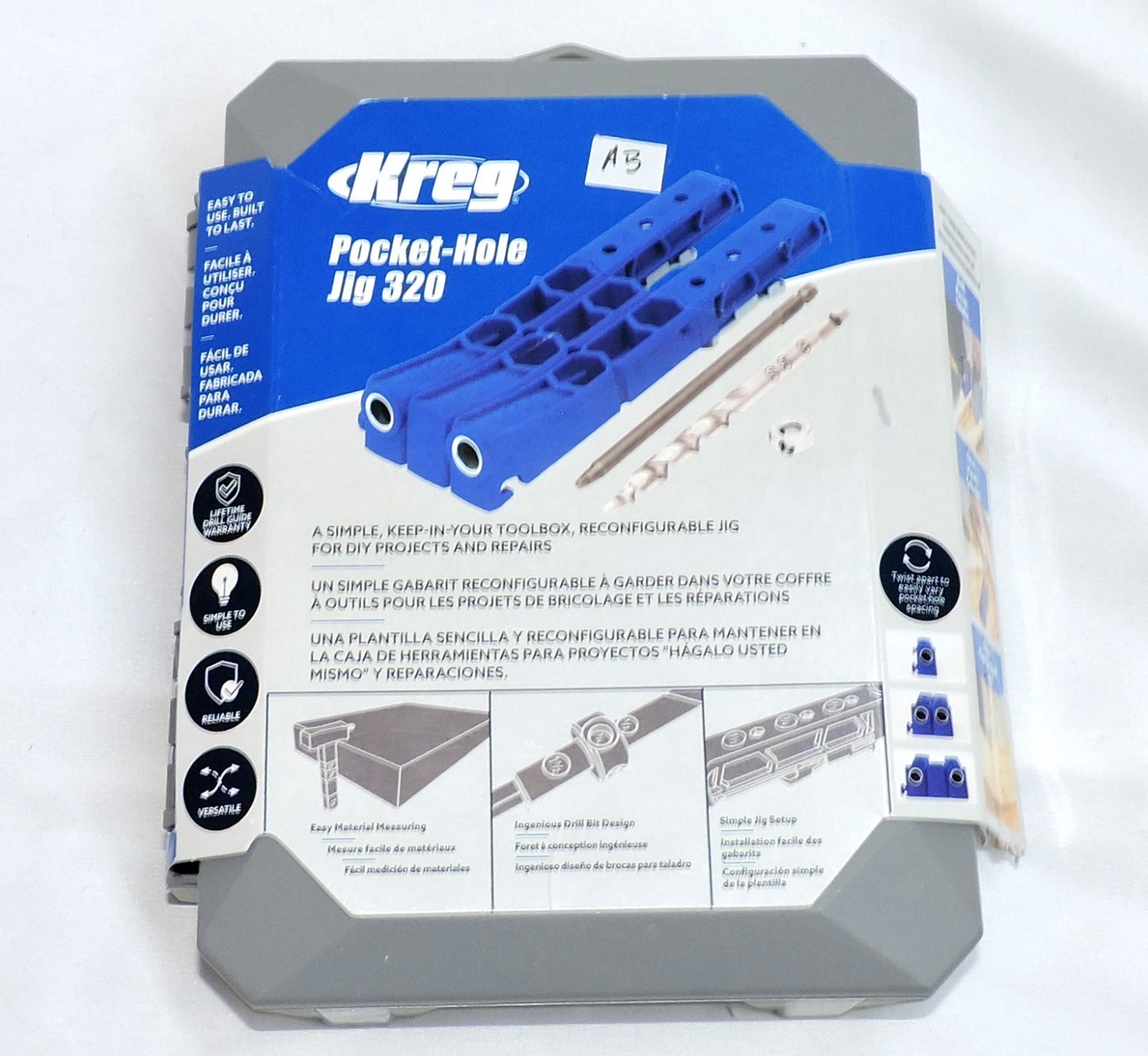 Kreg Pocket Hole Jig 320 Kit - Clamp Adapter, Driver and Bit w/ Collar - KPHJ320