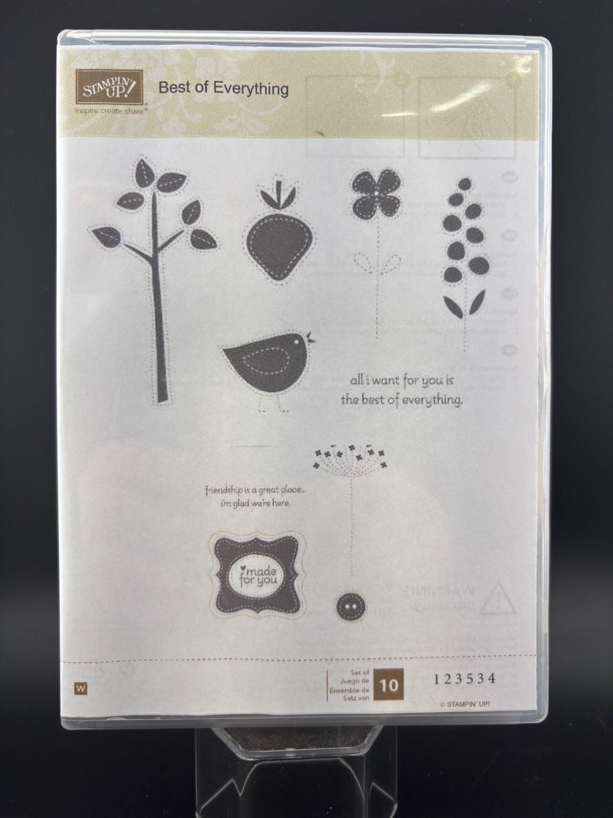 Stampin’ Up! Best of Everything 123534 Mounted Rubber Stamp Words