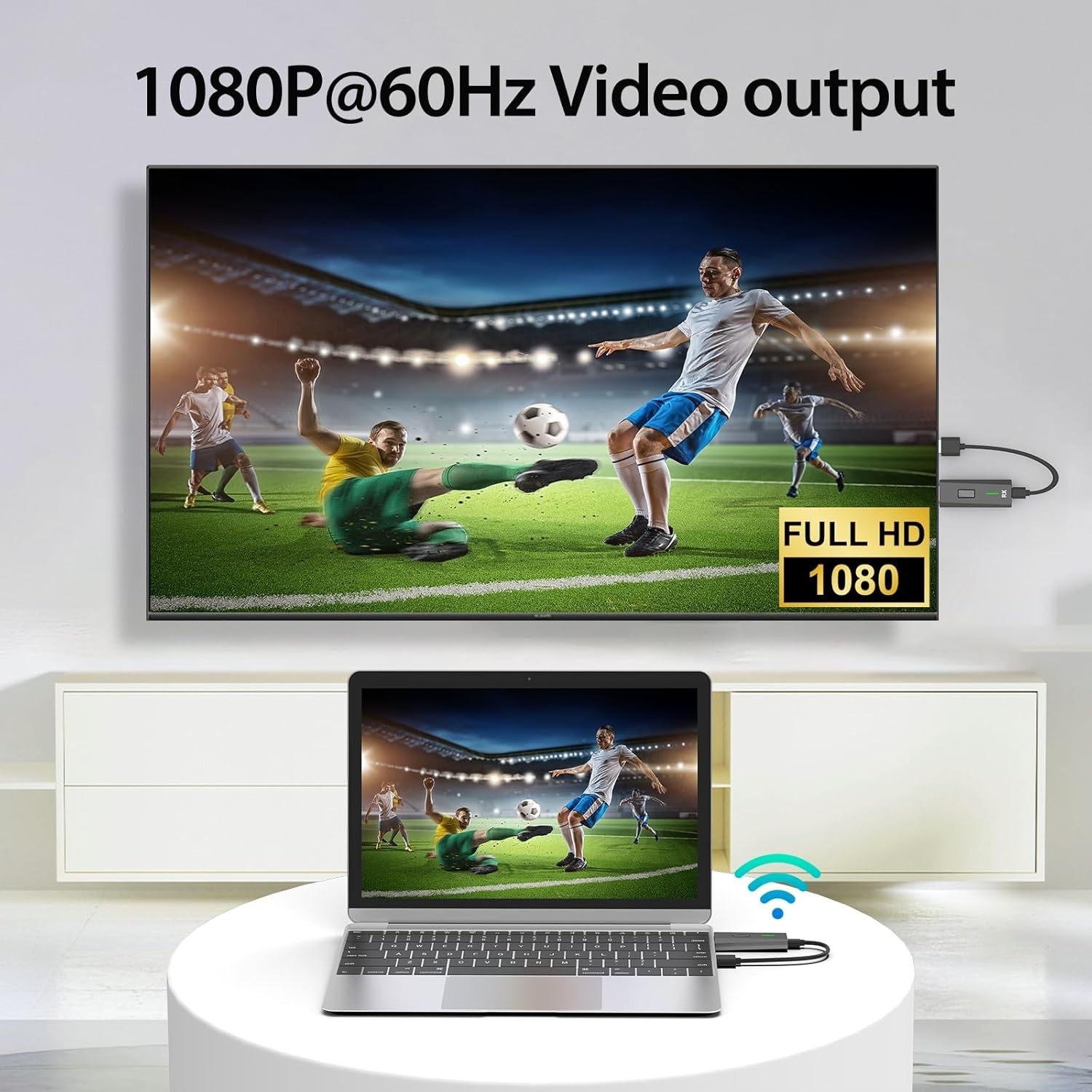 User-Friendly Wireless HDMI Extender for High-Definition Media and Presentations