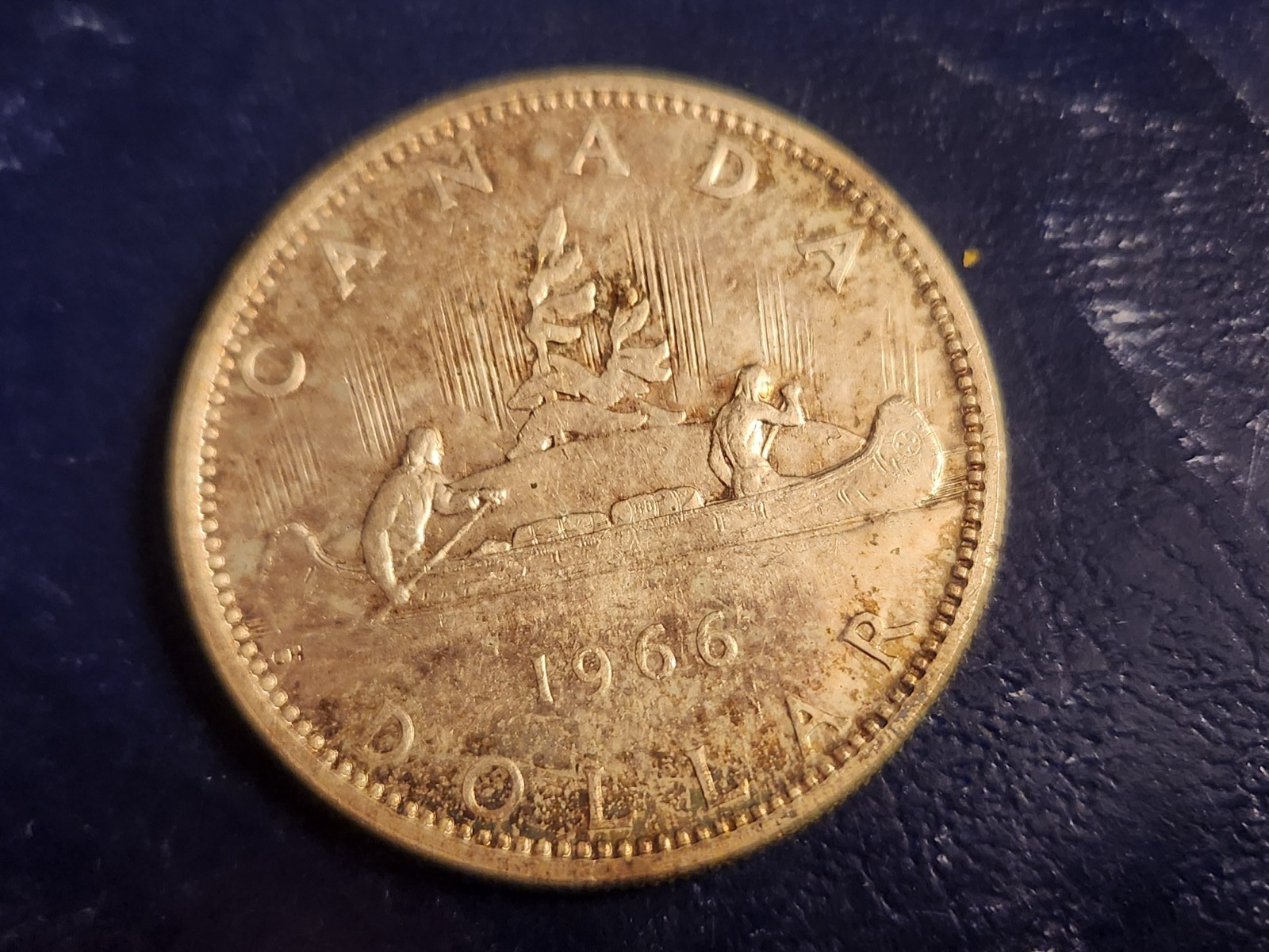 1966 Canada Silver Dollar Uncirculated Toned