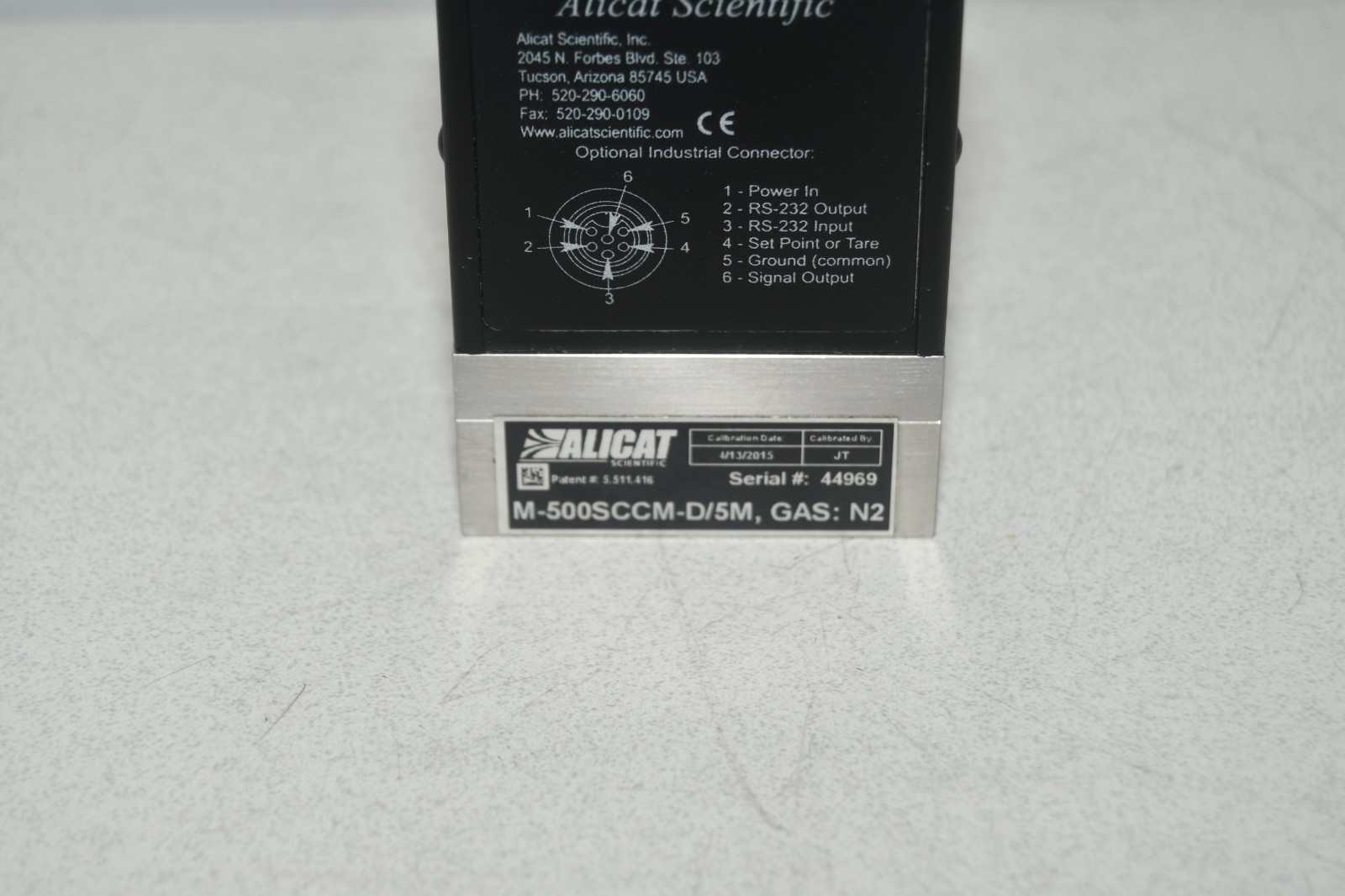 ^ Alicat M-500SCCM-D/5M Gas: N2 Flow Controller #X8361