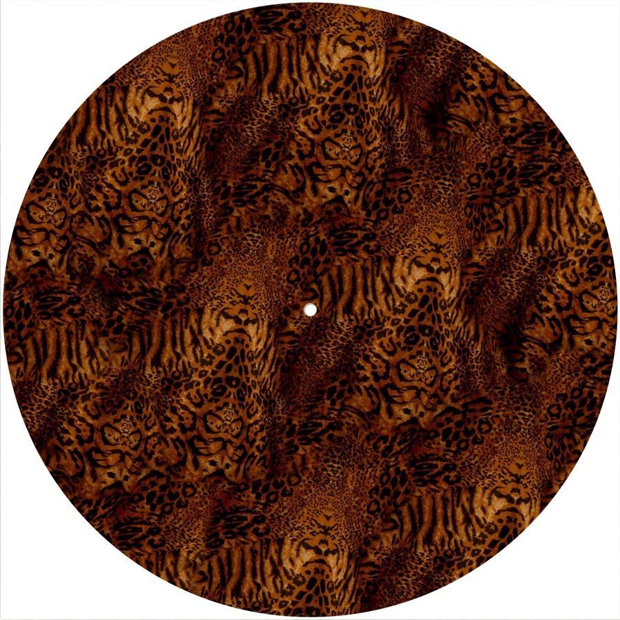 Slipmat Scratch Pad for any 12" Turntable LP DJ Record Player LEOPARD PRINT DARK