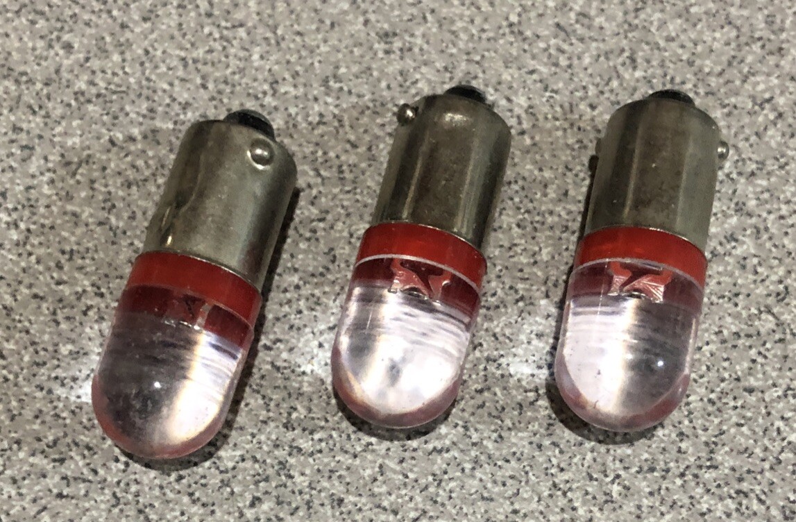 [3 Pack] 120 Volt AC Red Bulb For 22 mm Panel- Mount Switch Bayonet Base