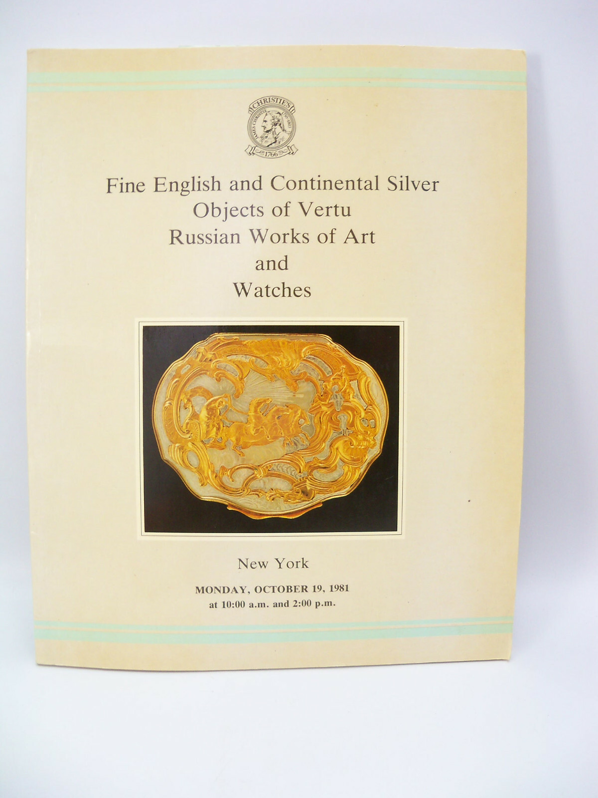 Fine English Silver Russian Works of Art Christie's Auction Catalog 1981