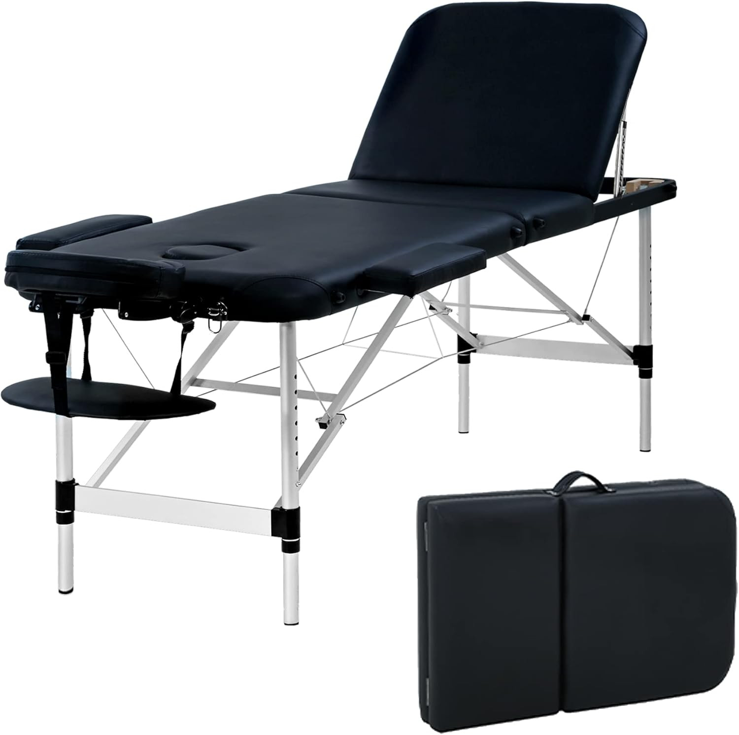 Aluminium Massage Bed Portable Massage Table 24 Inche Wide Lash Bed Heigh Adjust
