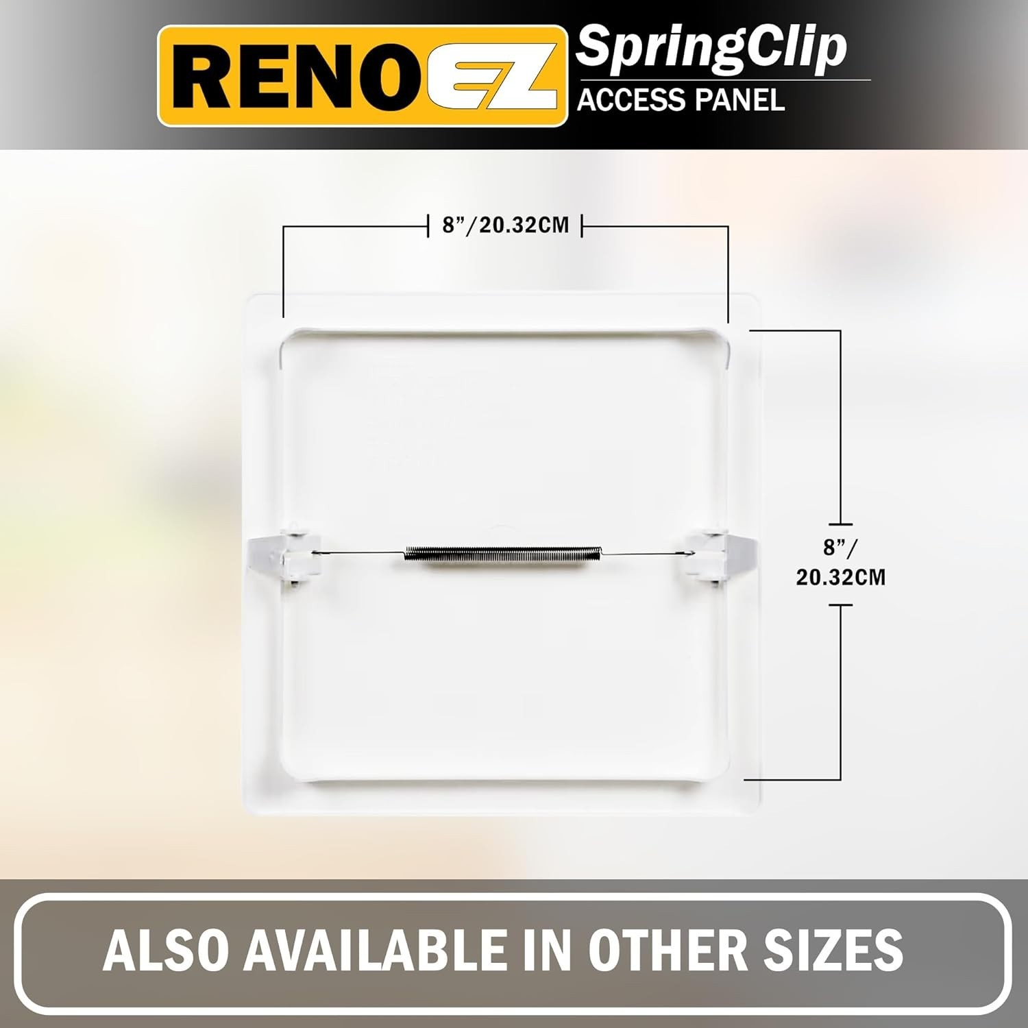 Plastic Access Panel 8x8 inches with Spring Click Technology - No Tools Requi...