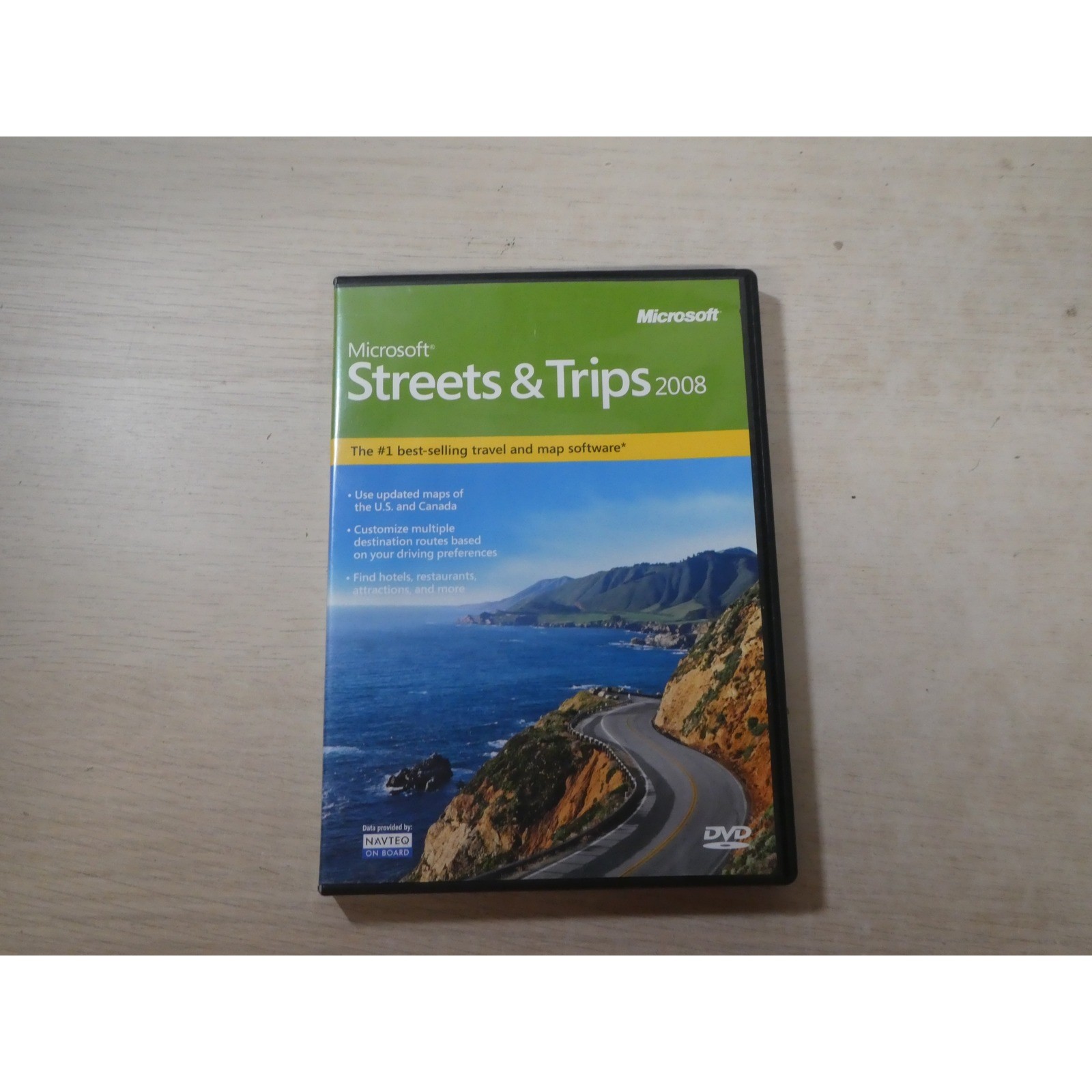 Microsoft Streets & Trips 2008 PC Travel Map Software DVD Case Manual X13-51889