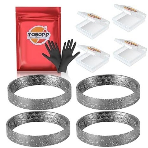 Exhaust Gasket for Motorcycles, Made of Graphite & Steel Mesh - Fits 1984-later