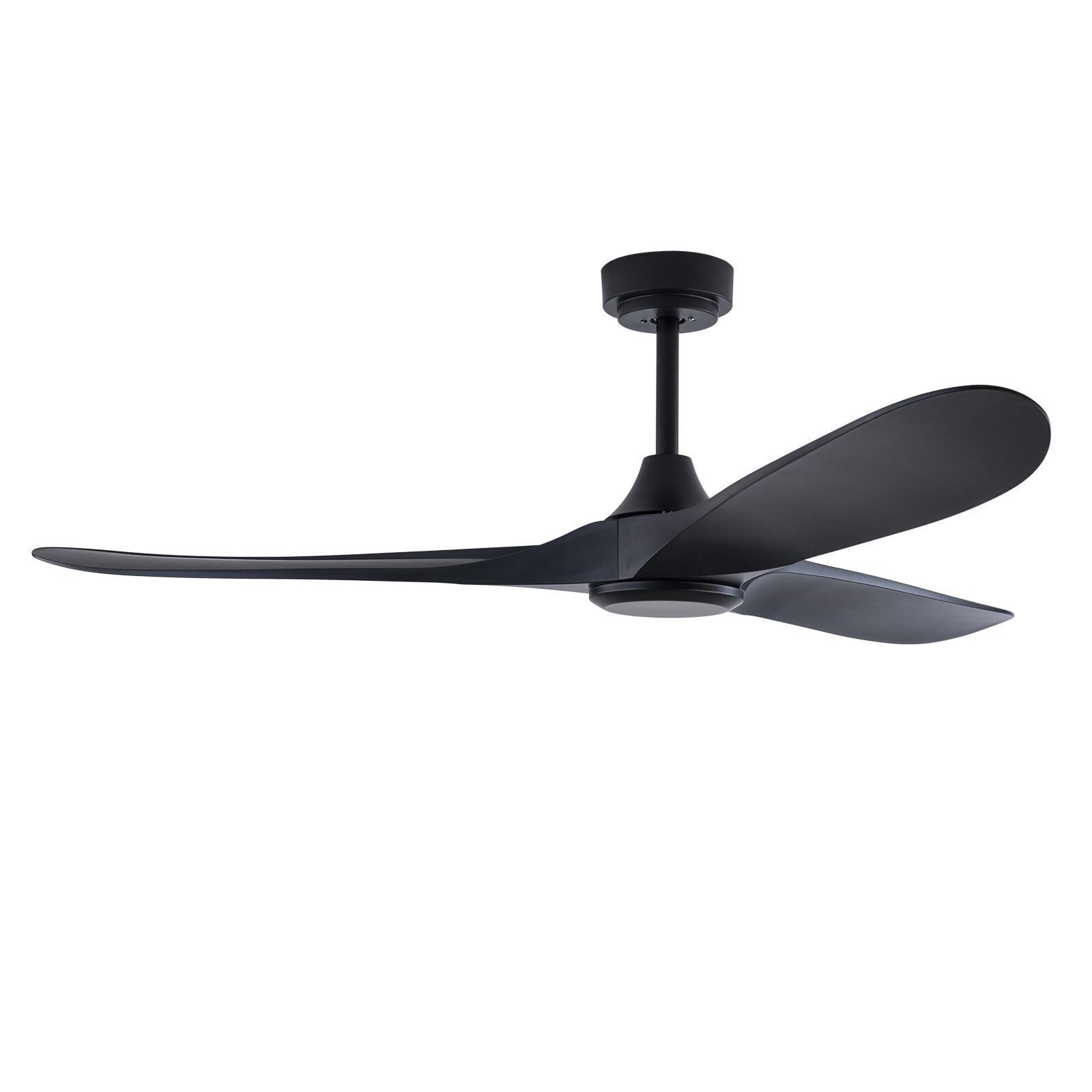 52" Flush Mount Solid Wood Ceiling Fan with Light 3 Speed Quiet DC Motor 3 CCT