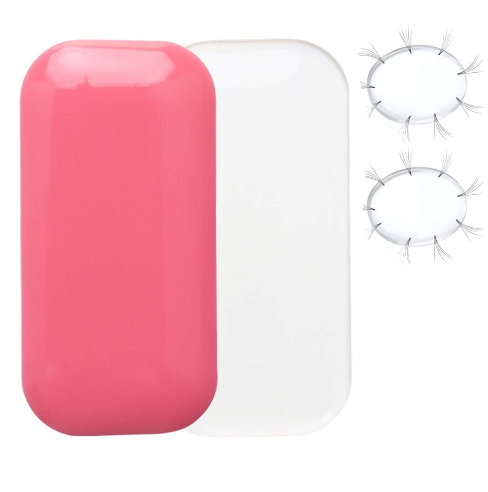 4Pack Silicone Eye Lashes Extender Pallet, 4 Count (Pack of 1), Pink