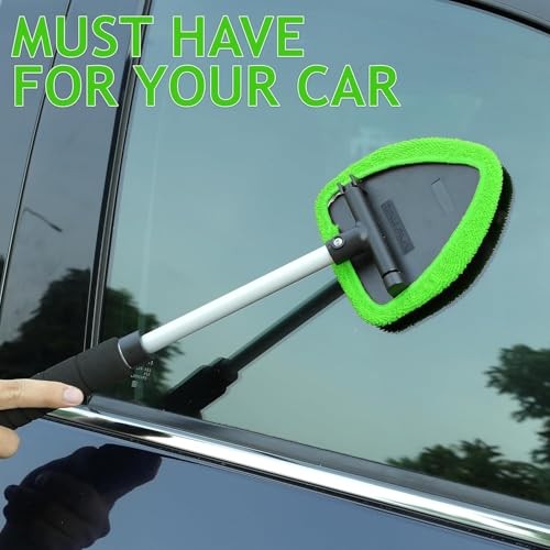Car Windshield Cleaner Tool Bonnets,Microfiber Cleaning Cloth for Green