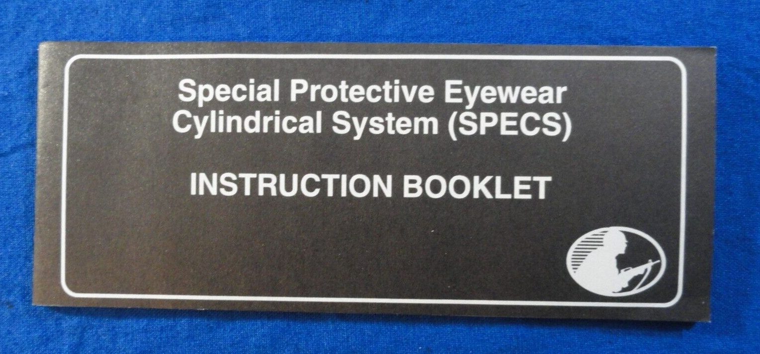 SPECS SPECIAL PROTECTIVE EYEWEAR CYLINDRICAL SYSTEM CLASS 1 SPENTACLES GLASSES