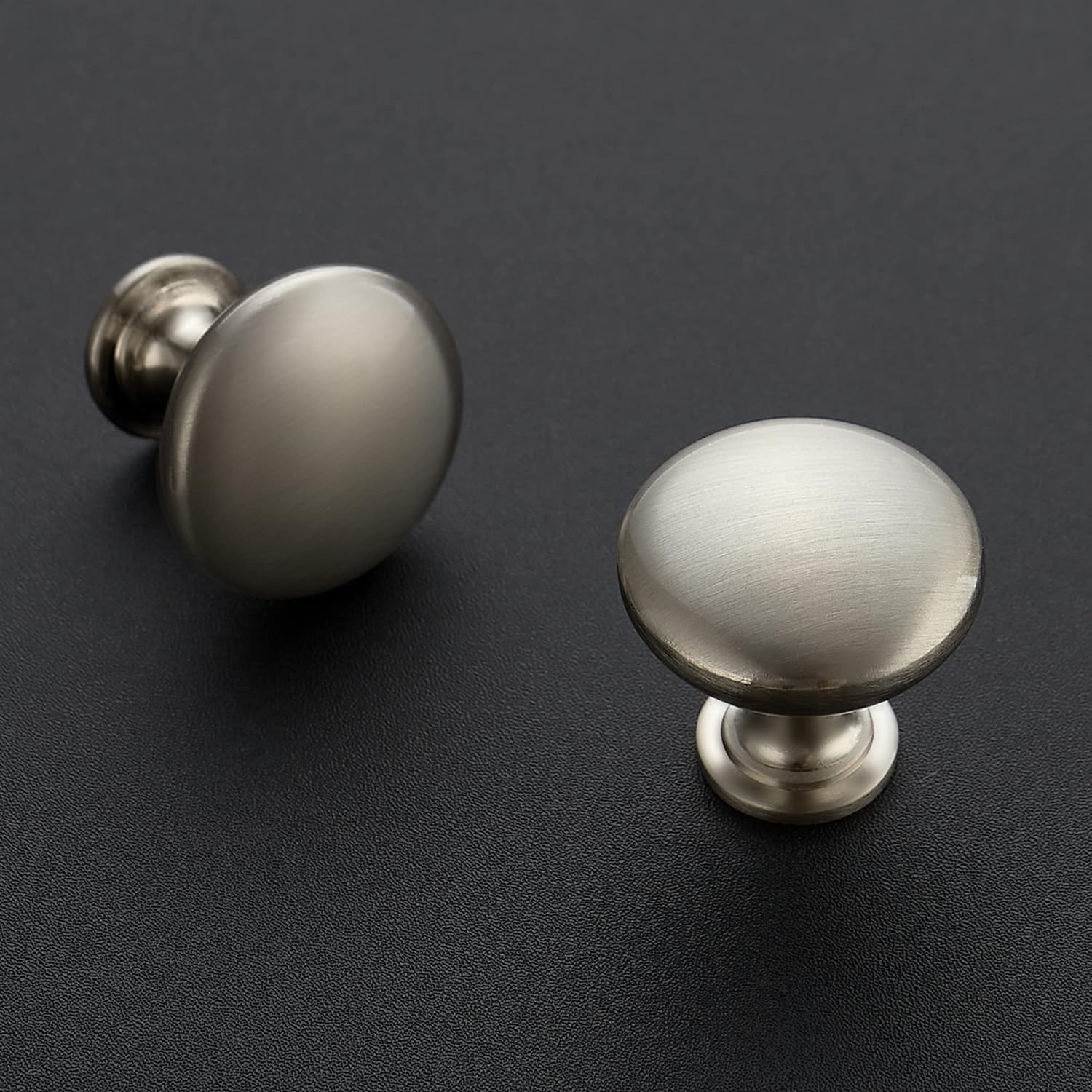 Ravinte 10 Pack Brushed Nickel Round Zinc Cabinet Knobs for