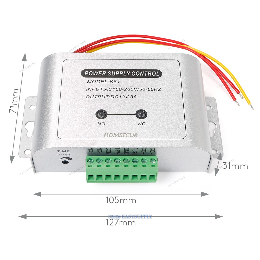 HOMSECUR Access Control System Set With Remote Controller Keyfob Strike Lock