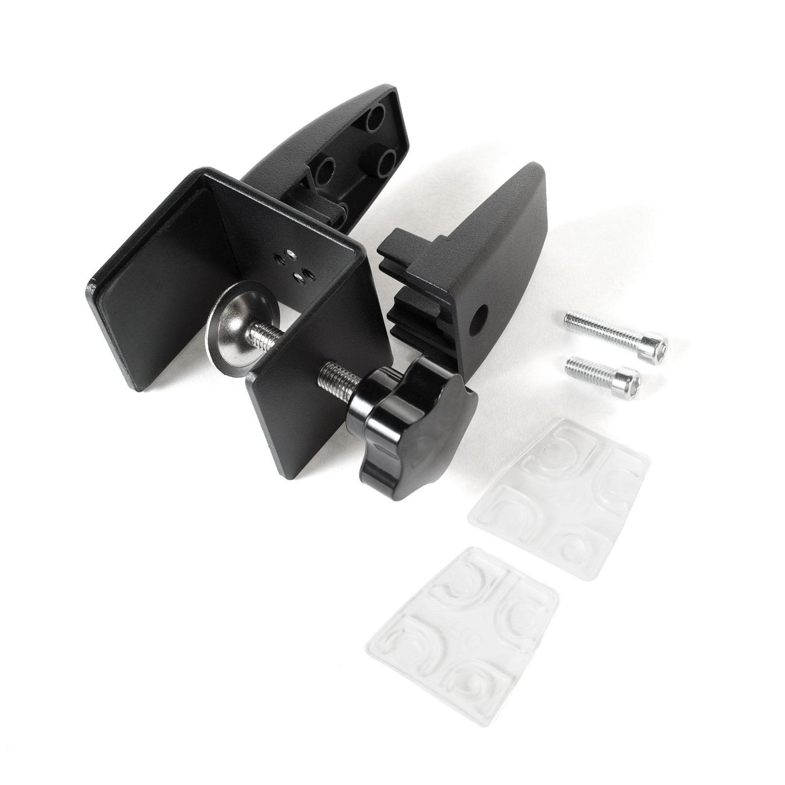 Adjustable Mount Desk Partition Clamp for Acrylic Panels - Size Options