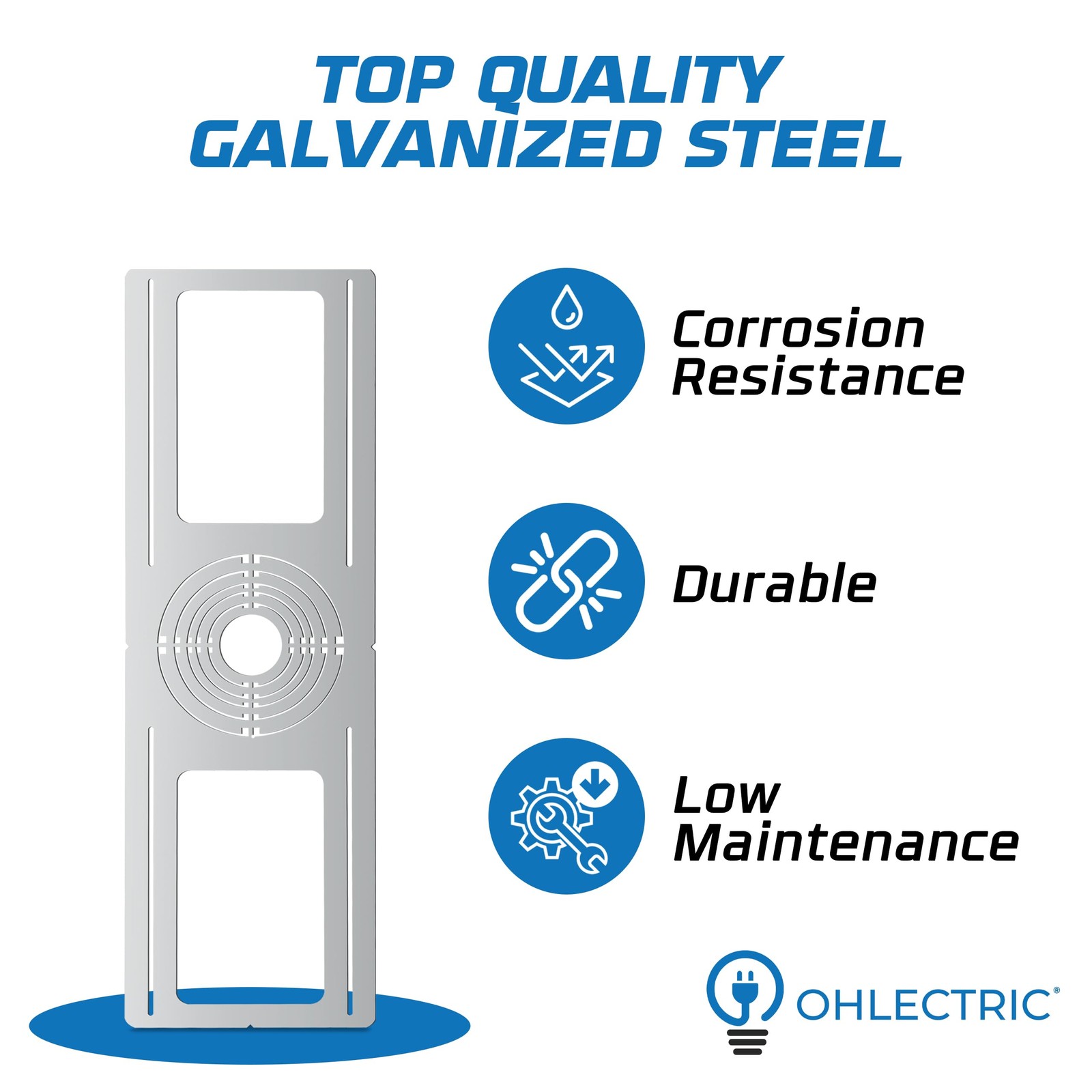 OHLECTRIC 24-Pack New Construction Recessed Light Mounting Multi-Size, Silver
