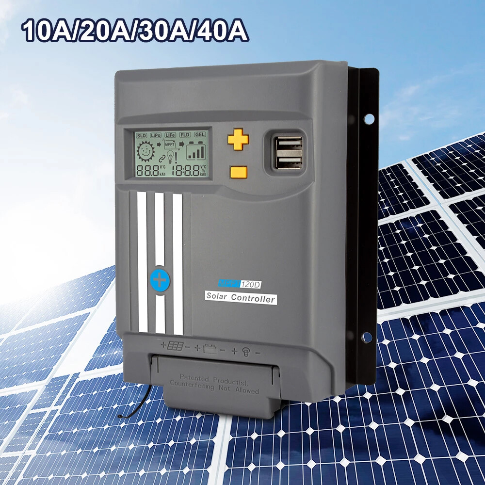 30A 40A 12V 24V Solar MPPT Charge Controller Regulator Built-In Bluetooth Wifi