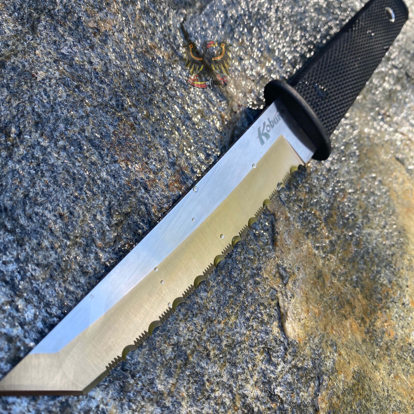 KOBUN LIGHT WEIGHT BOOT KNIFE FIXED 5.5" TANTO SERRATED BLADE, KRAY-EX HANDLE