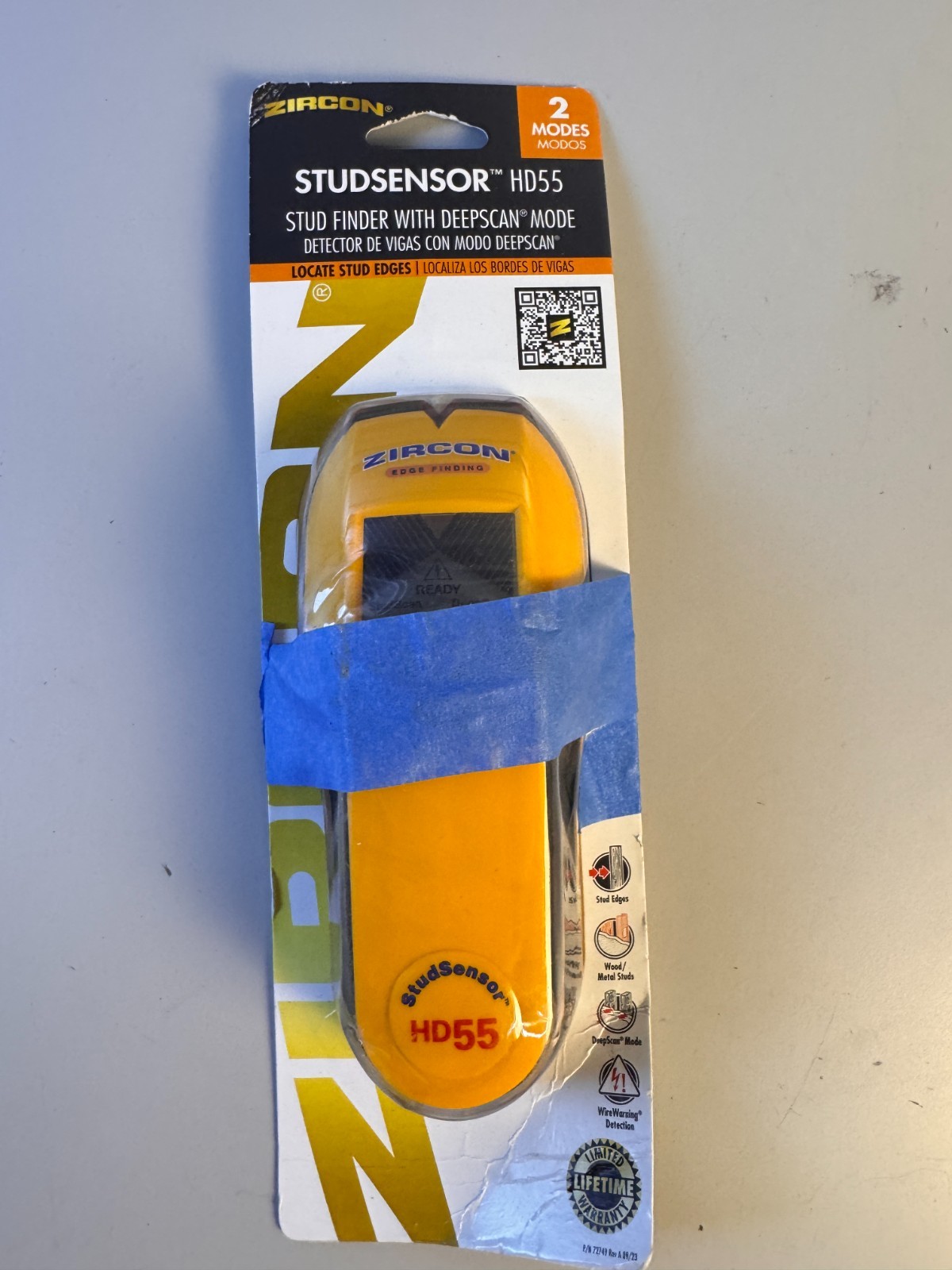 Zircon StudSensor HD55 Stud Finder DeepScan WireWarning Open Box Tested