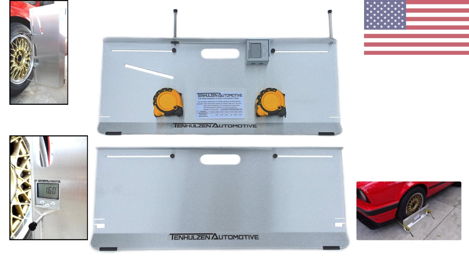 Lightweight 2-Wheel Alignment Tool - Exceptional Camber Accuracy to 0.1 Degrees