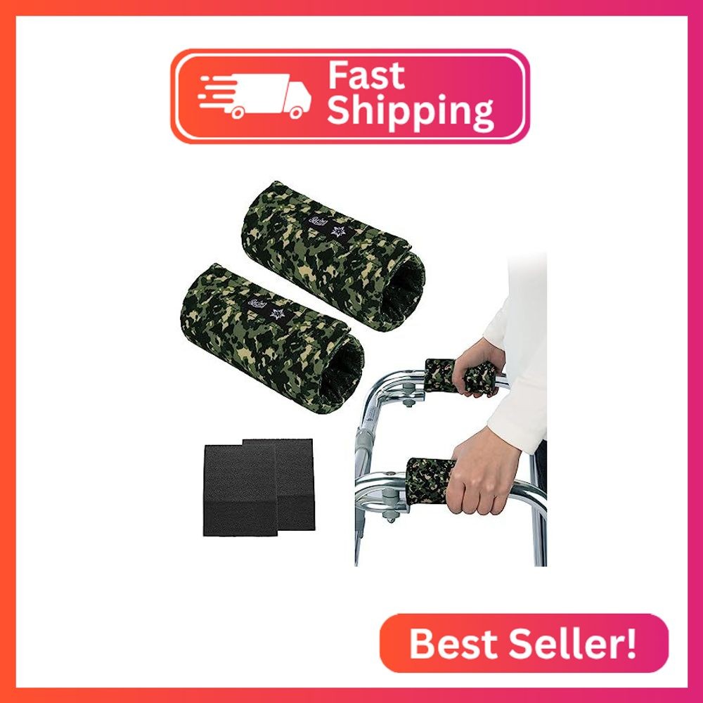 SPRING SEAON Walker Hand Grip Covers Padded for Rollators, 2-Pack