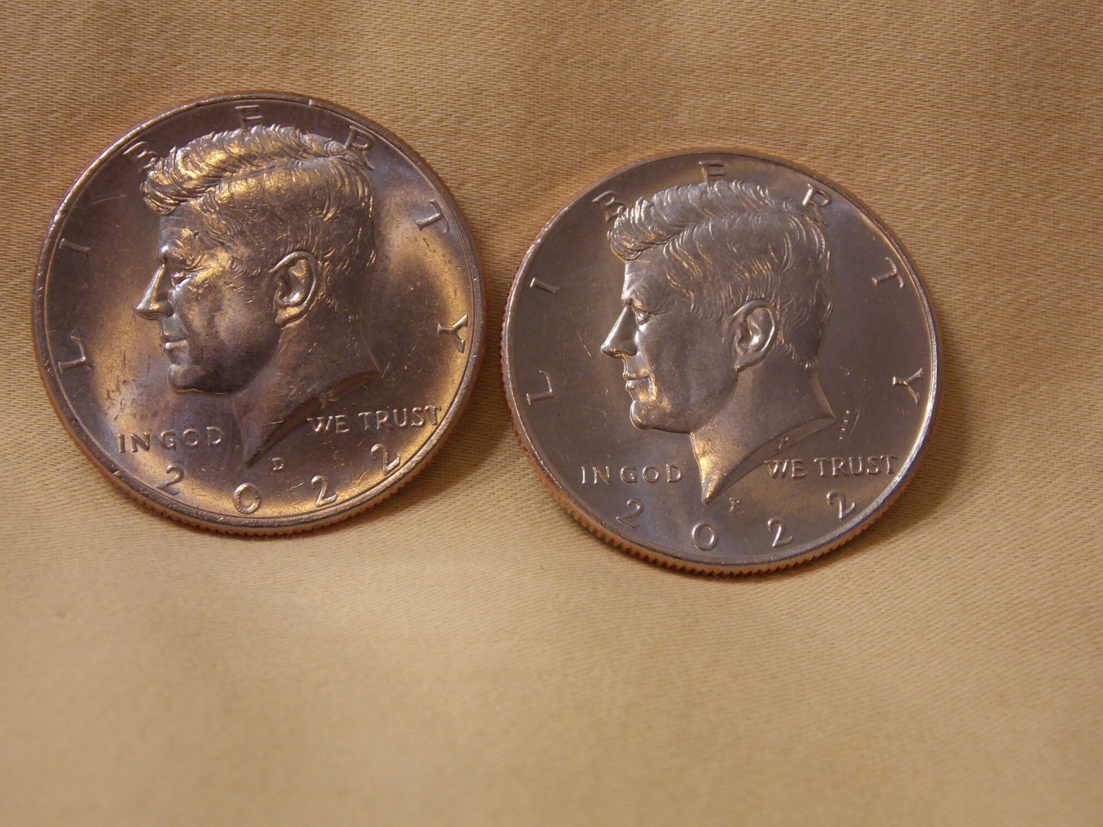 2022 D & P Kennedy Half Dollars from Bank Rolls NICE COINS! Free S&H!