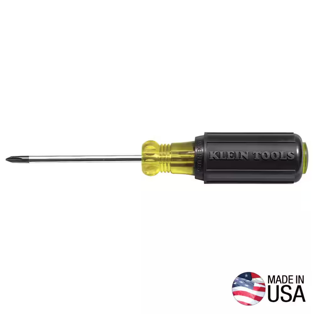 Klein Tools 603-3 3-Inch Round Shank No.1 Profilated Phillips Tip Screwdriver