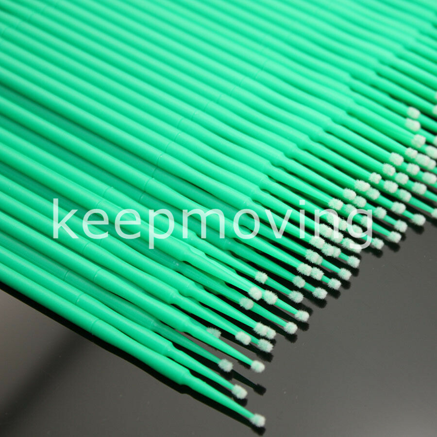 100 Pcs Dental Micro Brush Materials Disposable Tooth Applicators Medium Green