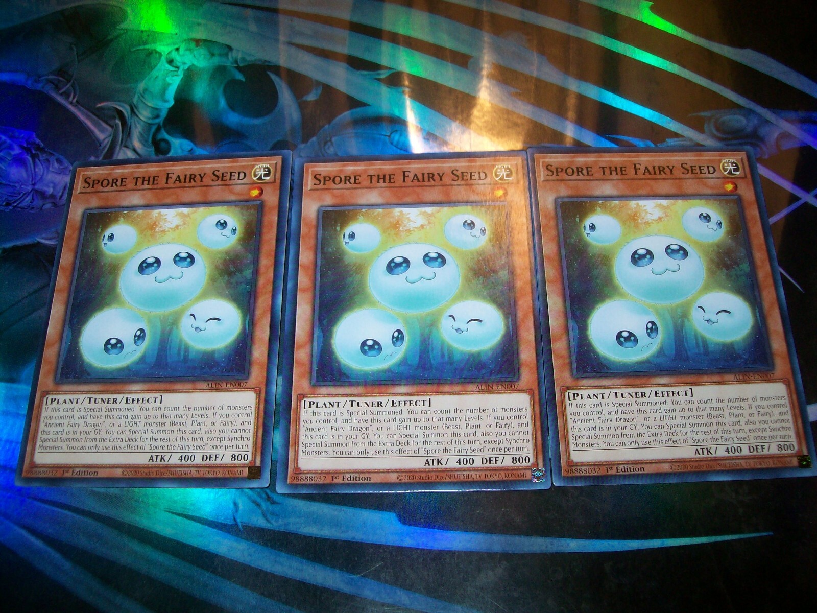 3x Spore the Fairy Seed 1st Edition Common ALIN-EN007 Yu-Gi-Oh!