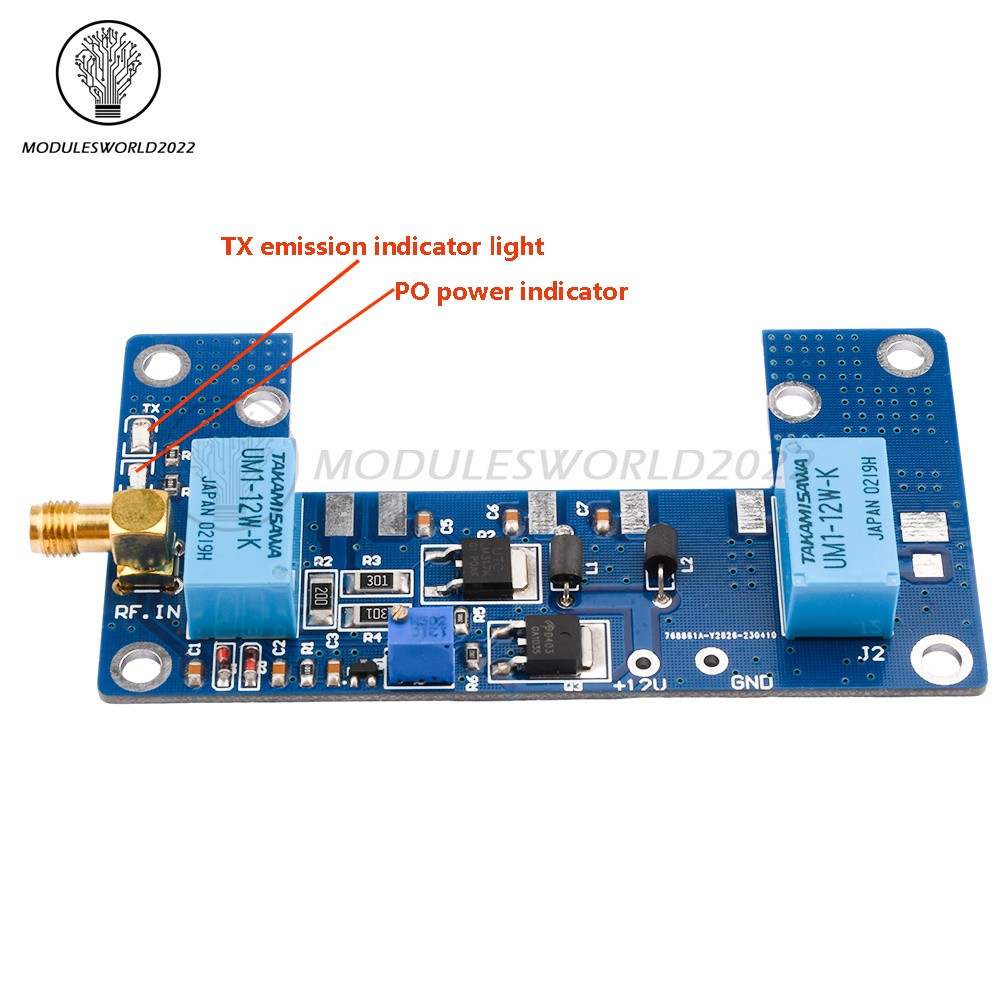 RF Power Amplifier Board Transceiver Circuit PCB Module for 1-5W Walkie-talkie