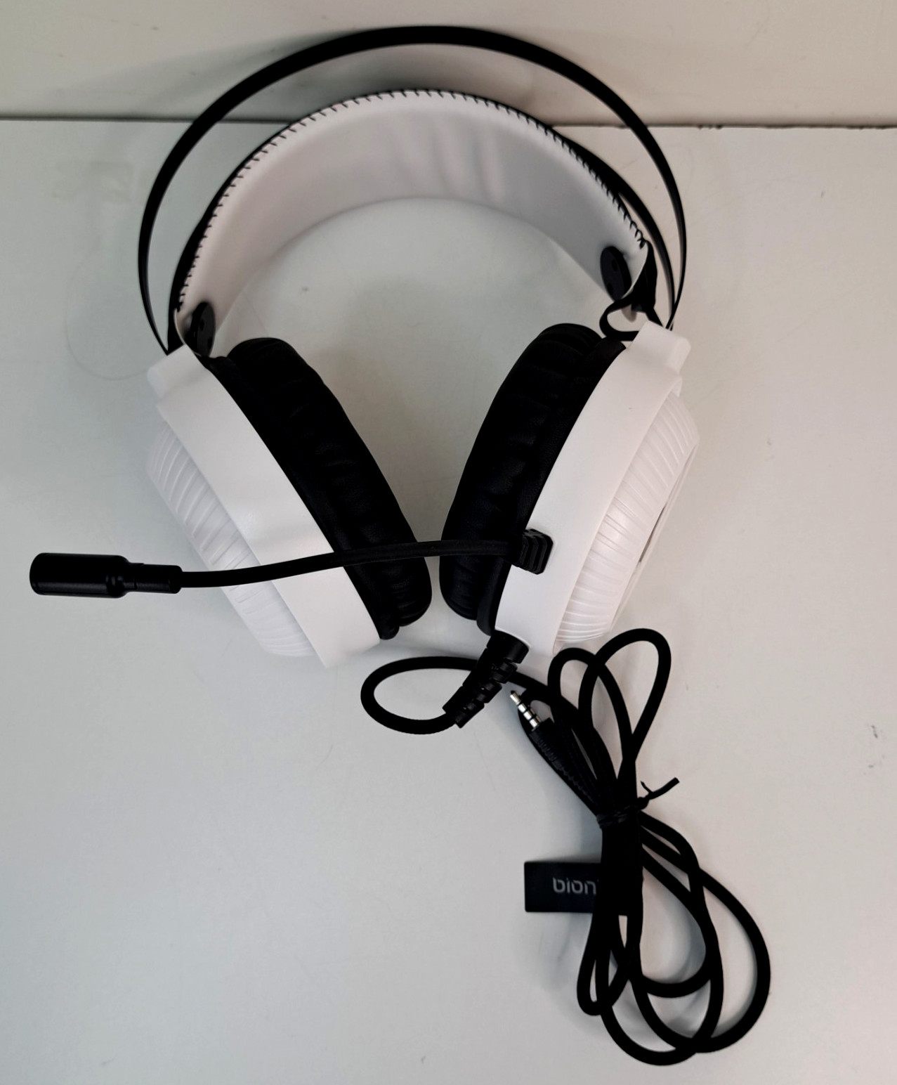 bionik Gaming Headset Headphones Wired With Mic White