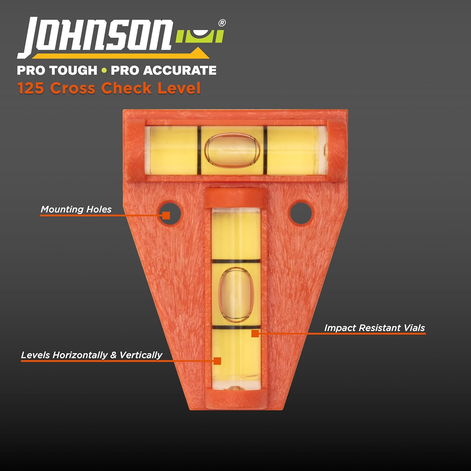 Level & Tool 125 Cross Check, Orange, 1 Level