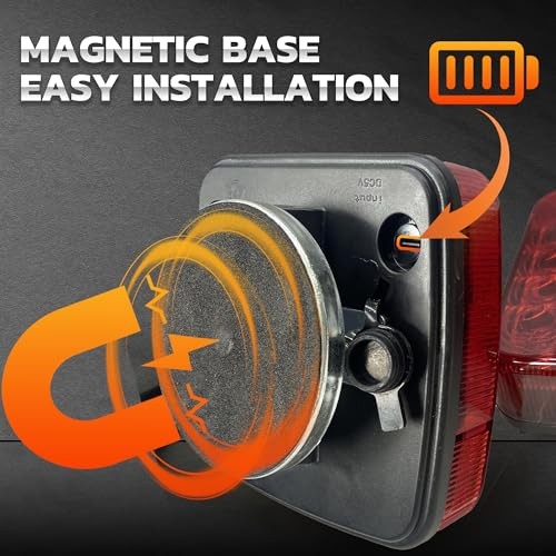 Wireless Trailer Lights Magnetic, New Rechargeable Wireless Trailer Tow Lights