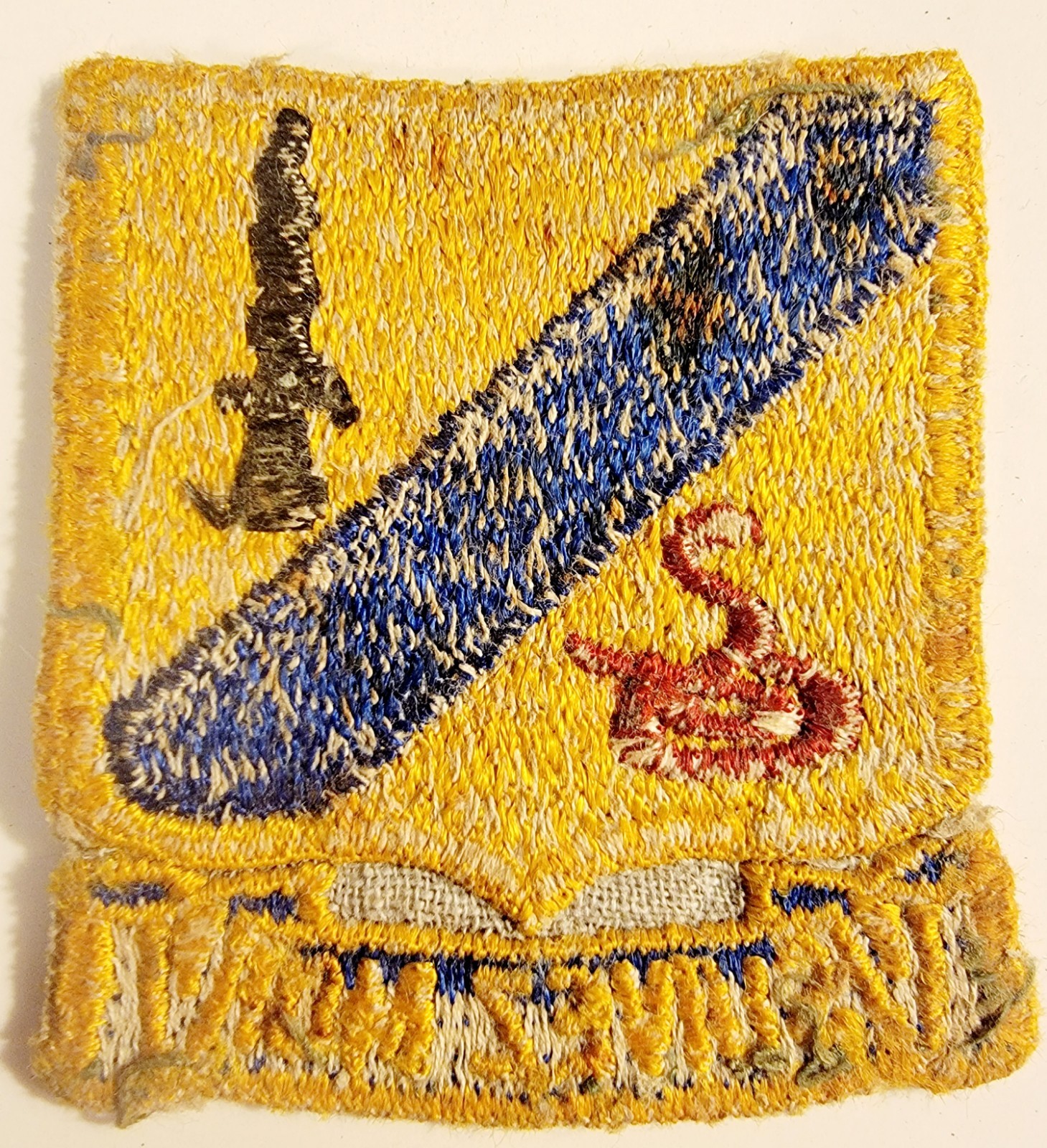 1950s-1960s 14th Cavalry Armor Regiment Patch Merrowed Edge White Back Patch