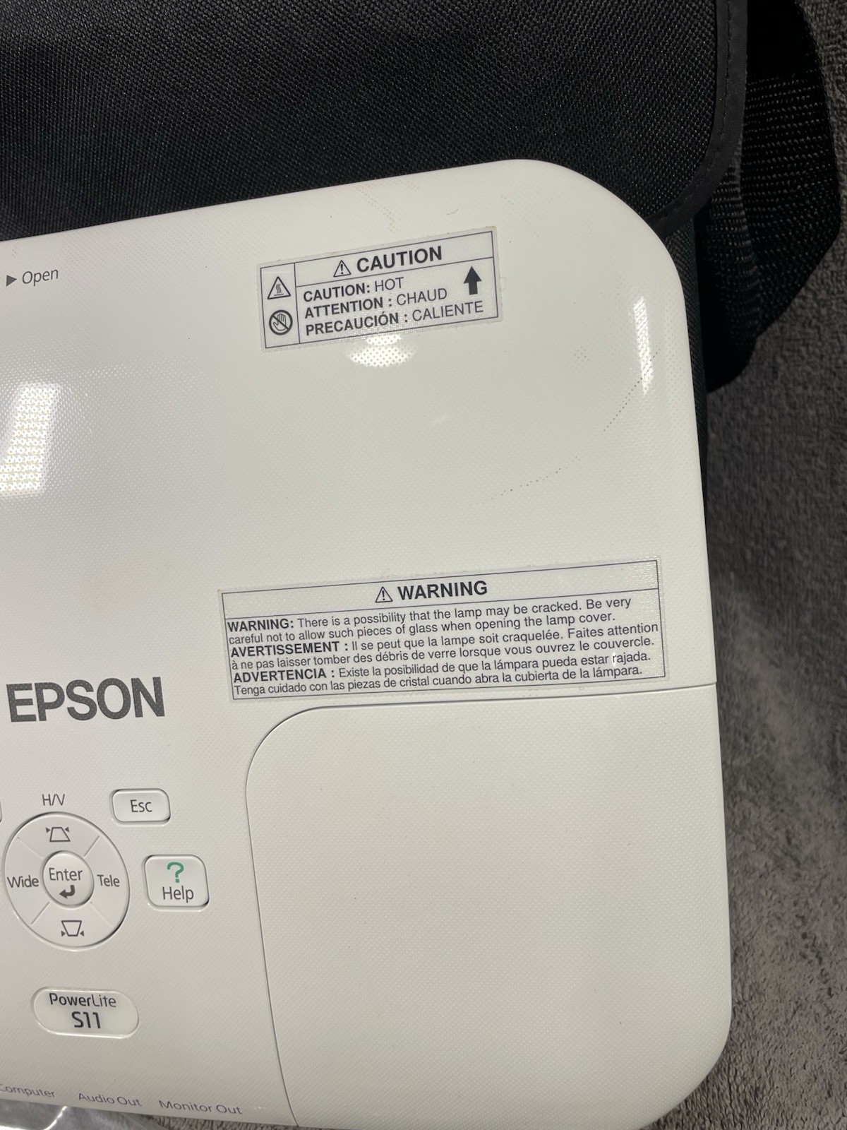 Epson PowerLite S11 Projector With Extras TESTED With Remote And Extras As Shown