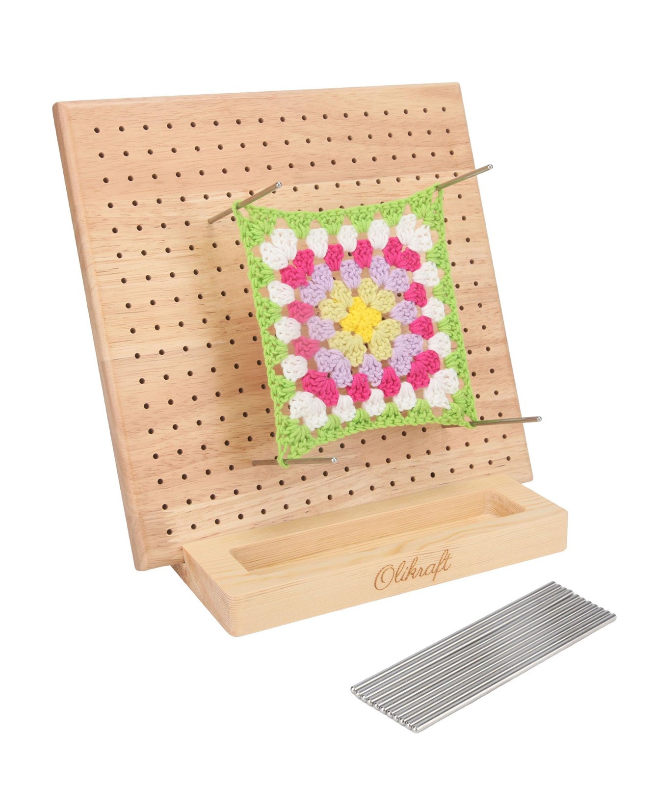 9.5" Crochet Blocking Board with Pegs 15 Pins - Granny Square Blocking Boards...