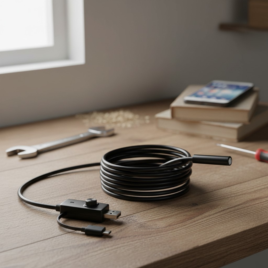 3 in 1 Inspection Camera with Adjustable LED & USB Connectivity for Easy Use
