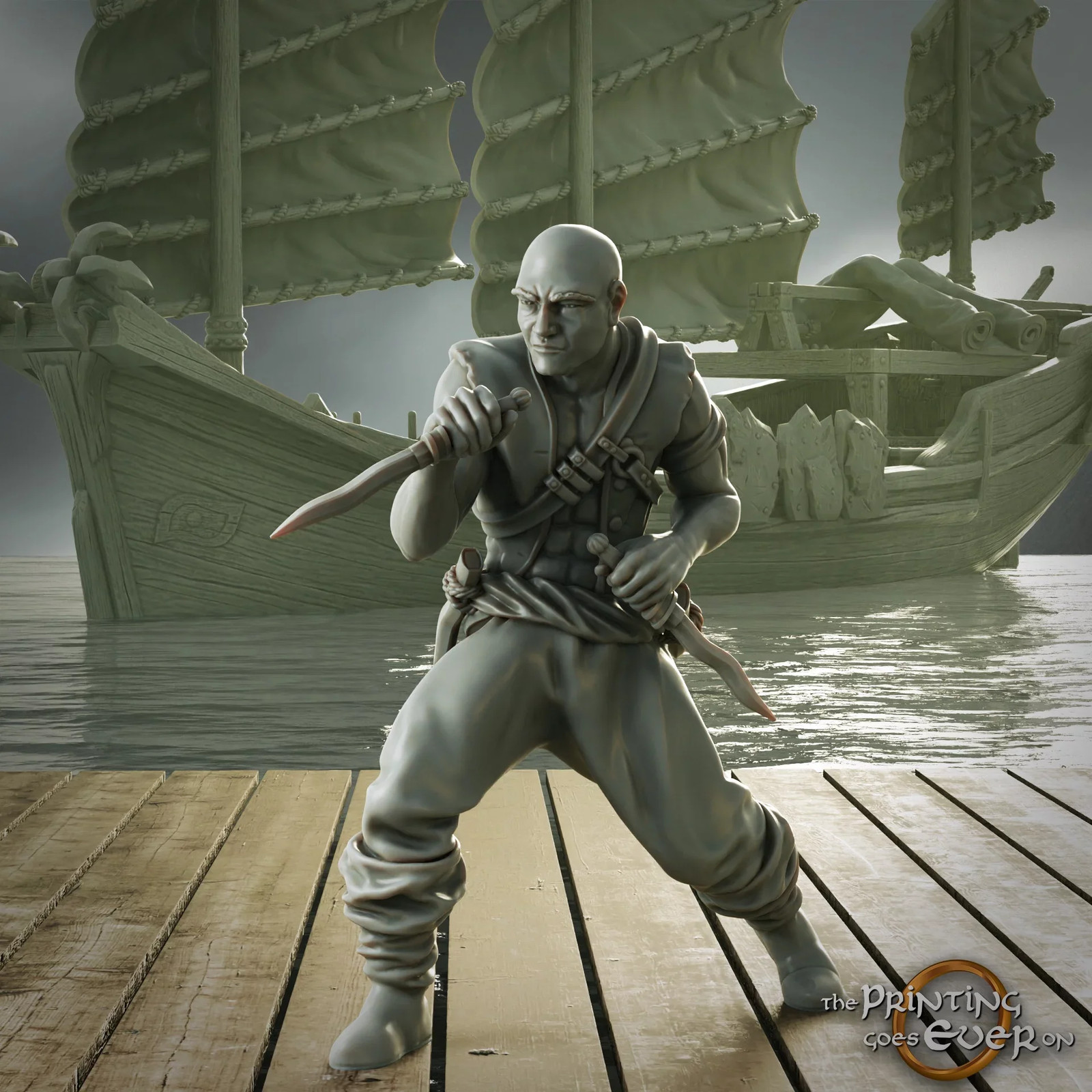 Pirate Scoundrel - 28-32mm Pirates of the Eastern - Resin Tabletop Miniature