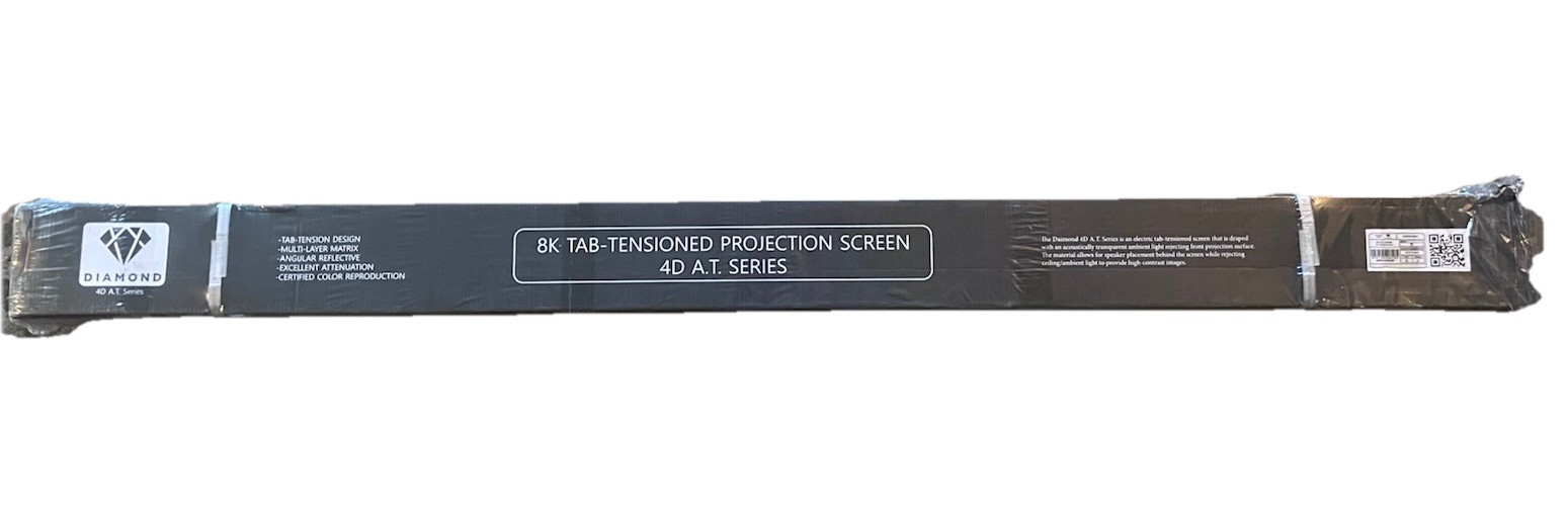 Diamond 4D A.T. Series Tab-Tensioned Projection Screen, Black